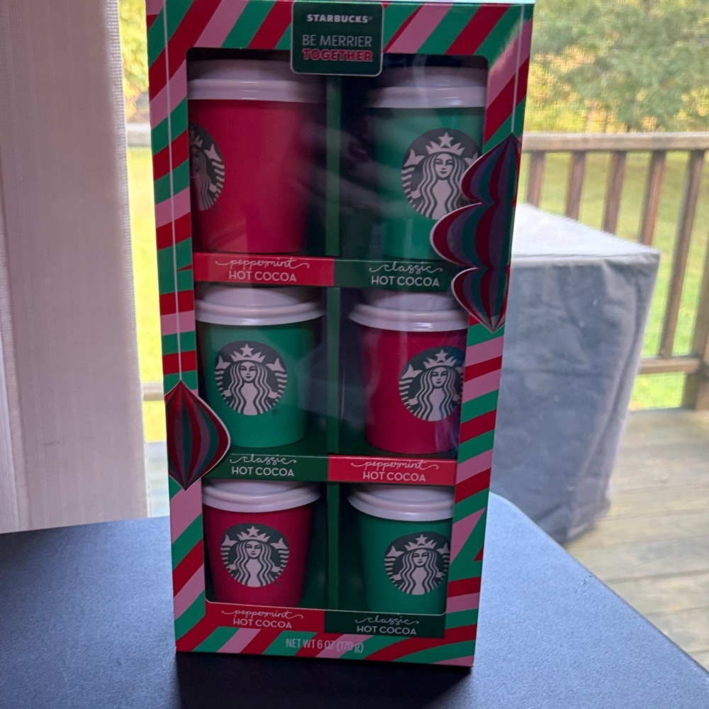 NIB Starbucks Peppermint and Classic Hot Cocoa Gift Set